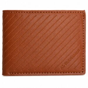 Al fakhama brown leather wallet for men